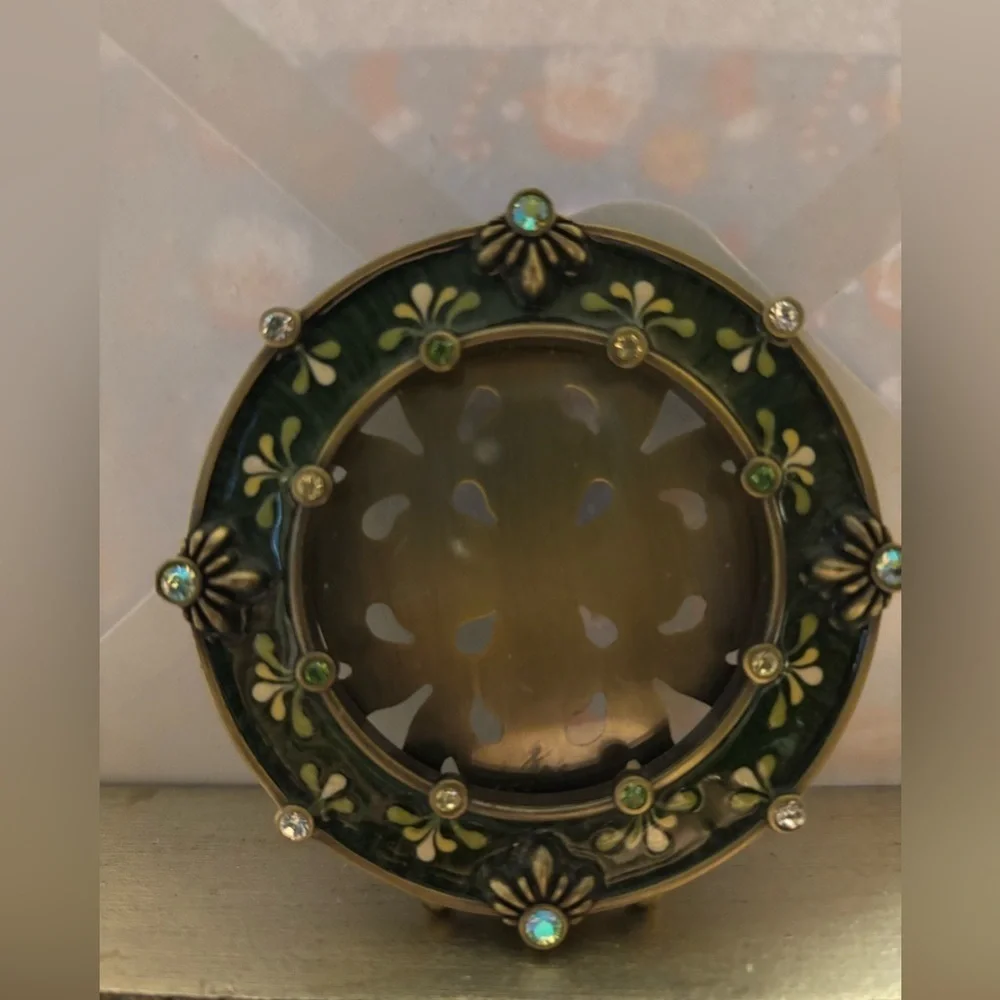 Rare Jay Strongwater Jungle Collection Swarovski Crystal Enamel Picture Frame VG